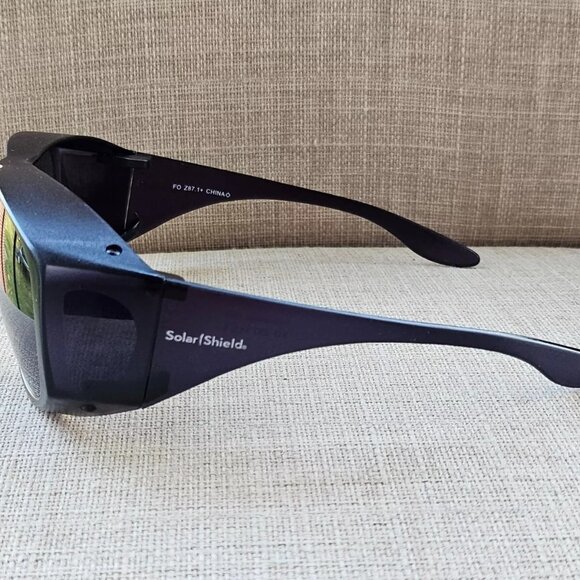 Solar Sheild Men Sunglasses Safety Glasses Black FO Z87.1 + Eye Wear Shades - Picture 4 of 11